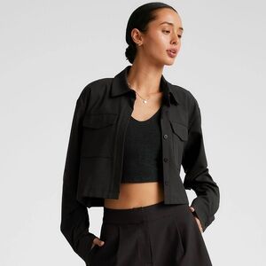 Beyond Yoga Black Black Midtown Cropped Jacket